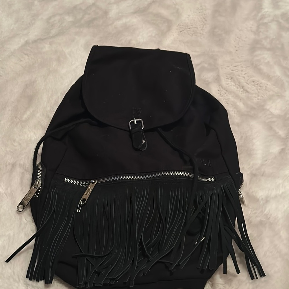 Hobo Backpack with Fringe Detail